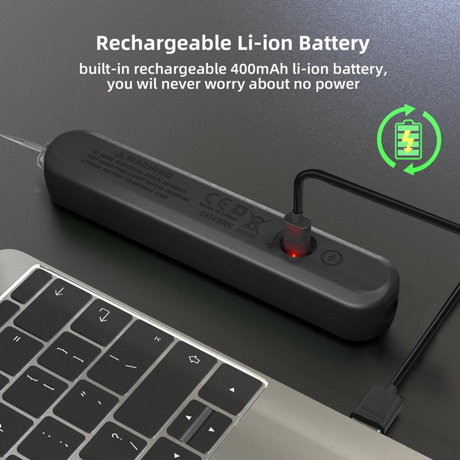 

BSIDE S4X Digital 12 300V AC Voltage Tester Power Line Leakage Detector Electric Leakage Detect Pen EBTN Display чорний