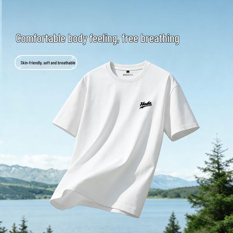Hodo Herren Pure Baumwolle Kurzarm T-Shirt & Shorts Set