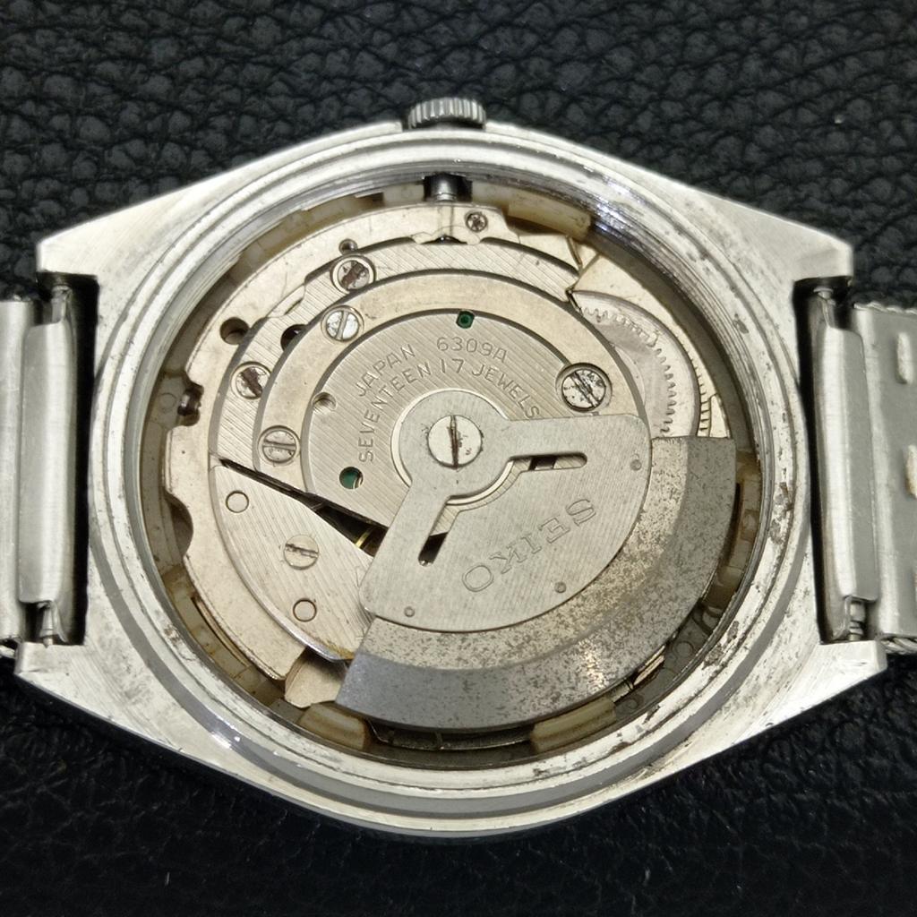 JAPAN VINTAGE SEIKO 5 AUTOMATIC 6309A MENS BLUE COLOR DIAL WATCH a701413-5 R206b-a701413