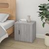 Table de chevet - Maison Exclusive - Sonoma gris - Lot de 2 - Bois d'ingénierie 50x39x47 cm
