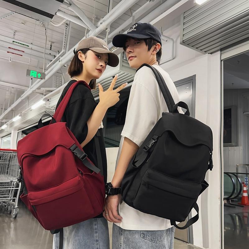 Einfarbig Schultasche College-Stil Männer Leichter wasserdichter Rucksack Frauen Klasse Pendlerrucksack