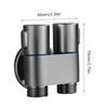 Brass 3-way Filling Angle Valve Wall Mount One Into Two Out Water Toilet Faucet Bidet Sprayer for Bathroom Accessories