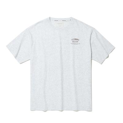 INTERCREW 1-Color Lettering Short Sleeve T-Shirt W Grey Ita2Tr02Awg