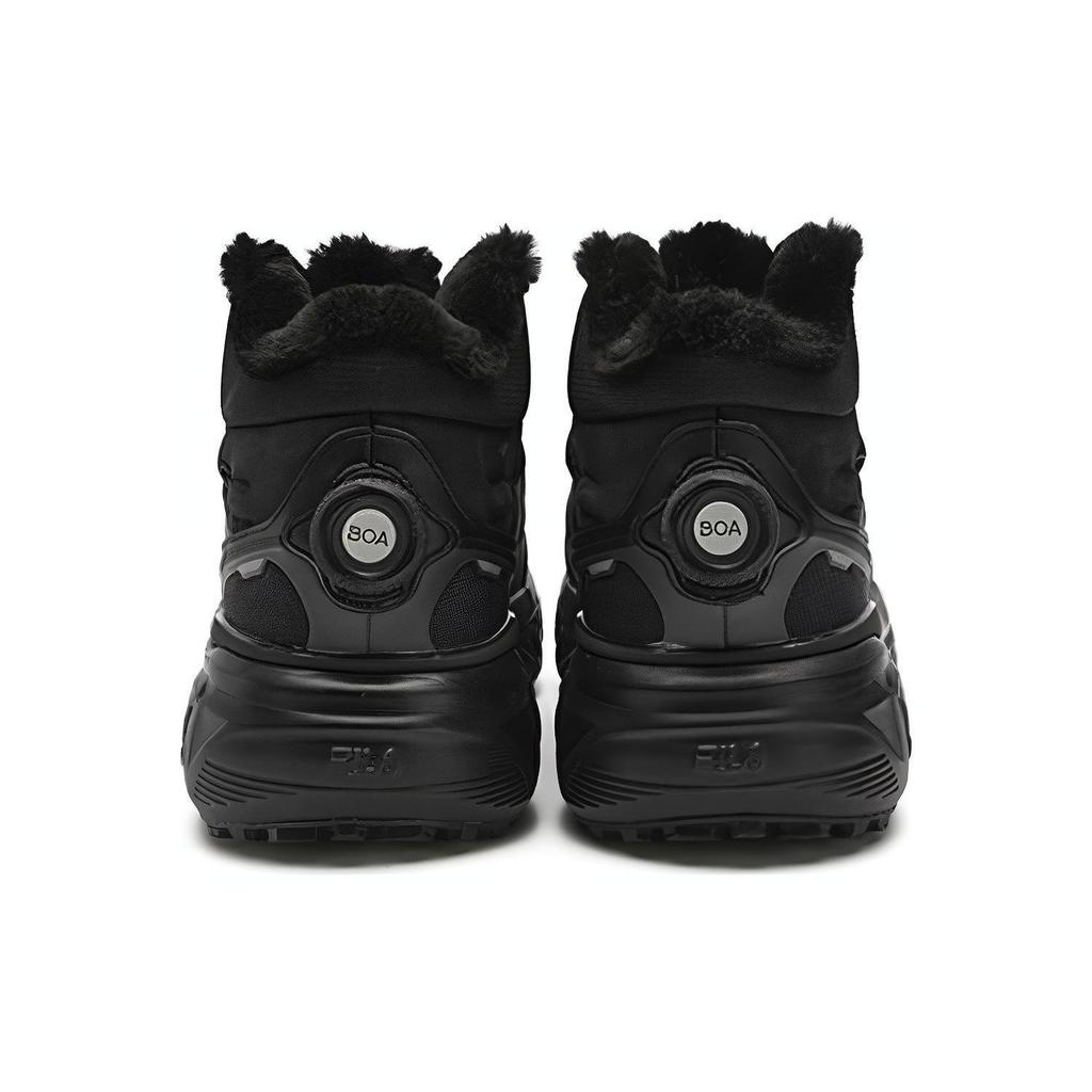 FILA BOA EXPLORER HIGH WE Fleece Cushioning, Wear Resistant Mid top Outdoor Shoes Women's Black A12W341221FBB