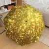 1PC Gold Glitter Umbrella-8-Rib Reinforced, Automatic Open, Lightweight & Durable, Cute Fashion Accessory for Outdoor-P27
