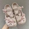 8Pcs/Set Balletcore Pink Bowknot Shoe Charms Women Cute Pearl Floral Summer Sandal Decorations Diy Accessories