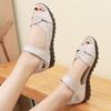 Spring and Summer New Sandals with Soft Soles for Daily Leisure, Flat-bottomed Non-slip Slope Heel Sandals for Outer Wear