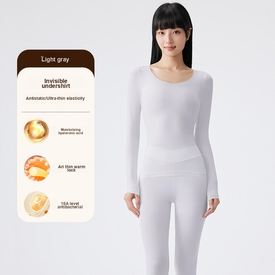 Ultra Thin Seamless Underwear Set for Women, Winter Thermal Base Layer Pajamas