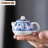 20ml Fingertip Blue And White Mini Teapot Tea Play Toys Small Tea Table Tea Pet Ornament Pocket Teaset Tea Ceremony Accessories