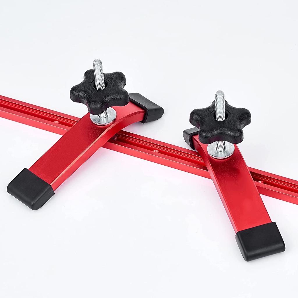 1Pc Quick Acting T-Track Hold Down Clamp with T Bolts and Silder Aluminum Alloy Woodworking Clamps for Routers Drill Presses CNC