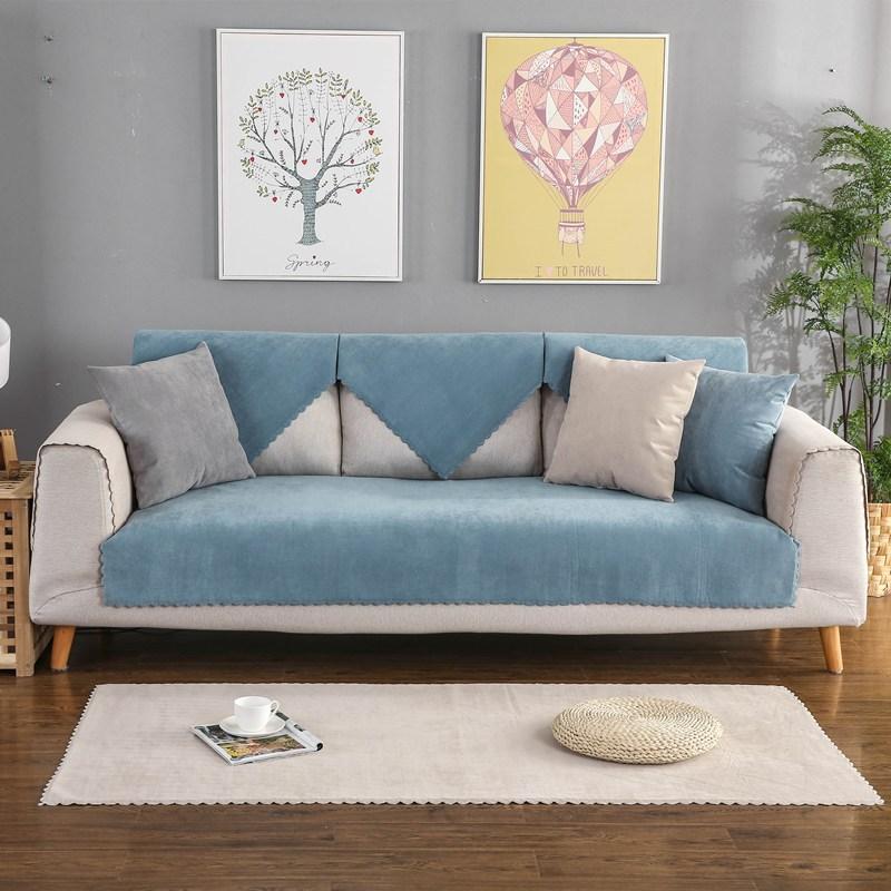 Four Seasons Universal Waterproof and Urine-proof Sofa Cushion Simple Fabric Non-slip Leather Cushion Full Cover