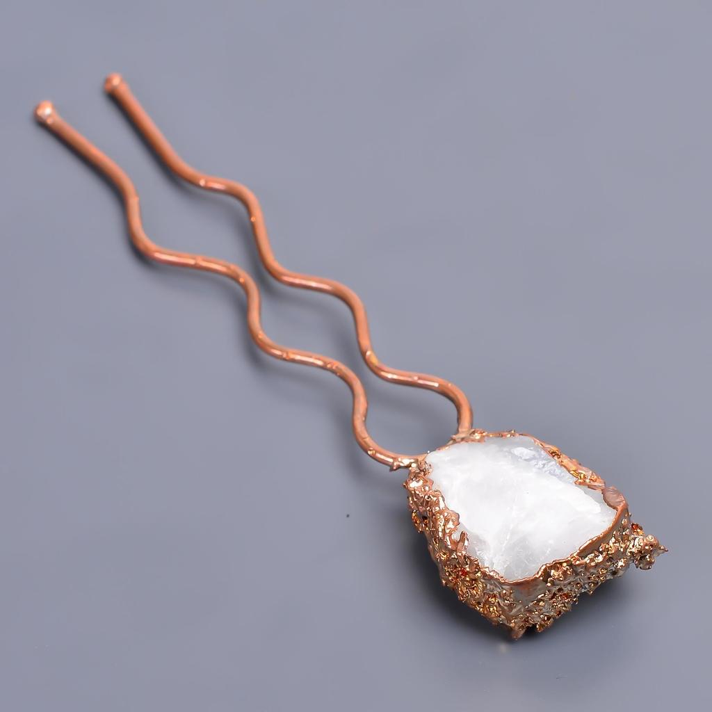 Crystal Rough Electroformed Hair Pin / Electroplated Copper Gold Filled Hair Pin