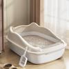 Anti-Splash Cat Litter Box & Bedpan - Pet Sandbox for Kitties/Kittens Convenient Cleaning Cat Toilet Essential Pet Supplies