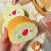 Mousse Kuchen Squishy Spielzeug Langsam Aufgehend Brauner Zucker Mousse Quadratischer Kuchen Langsames Zurückfedern Quetschspielzeug Anti-Stress-Entlastung Handentspannung Geschenk