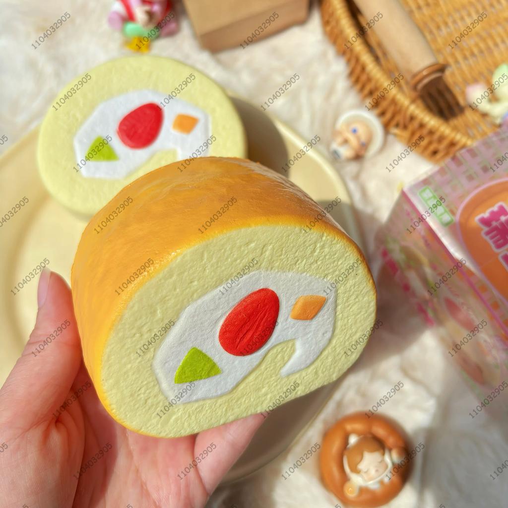 Mousse Kuchen Squishy Spielzeug Langsam Aufgehend Brauner Zucker Mousse Quadratischer Kuchen Langsames Zurückfedern Quetschspielzeug Anti-Stress-Entlastung Handentspannung Geschenk