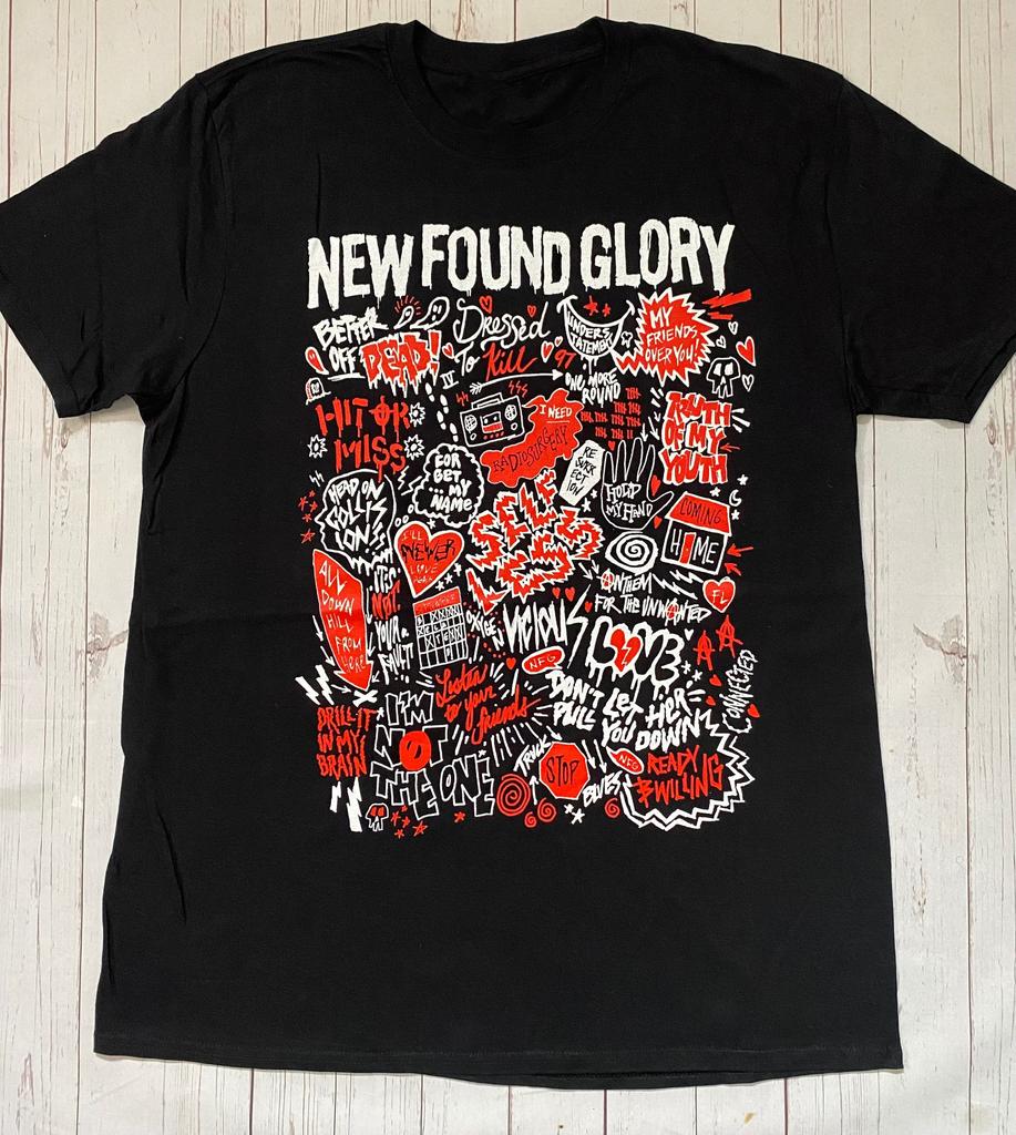 Vtg New Found Glory Band Heavy Cotton Black T Shirt All Size For Men CM003