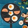 5 Round Holes Frying Pan Non Stick Eggs Cooking Pan Home Kitchen Cookware for Breakfast
