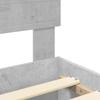Bed Frame with Headboard Concrete Grey 140 X 190 Cm Engineered Wood
