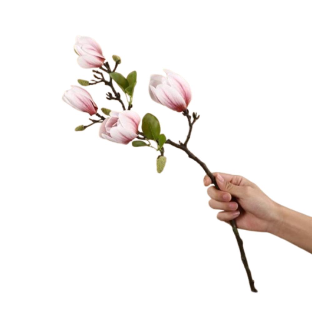 

68см Симуляция Большая Магнолия Реалистичное Прикосновение Искусственный Цветок Искусственные Цветы Орхидеи Свадебный Декор розовый
