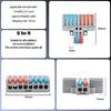 CTRICALVER Electrical Cable Clamp Terminal 14AWG Pin Quick Wire Splice Rail Screw Mount Compatible Blocks, 2.5mm², 2-8 Connectors, 5-Pack - &