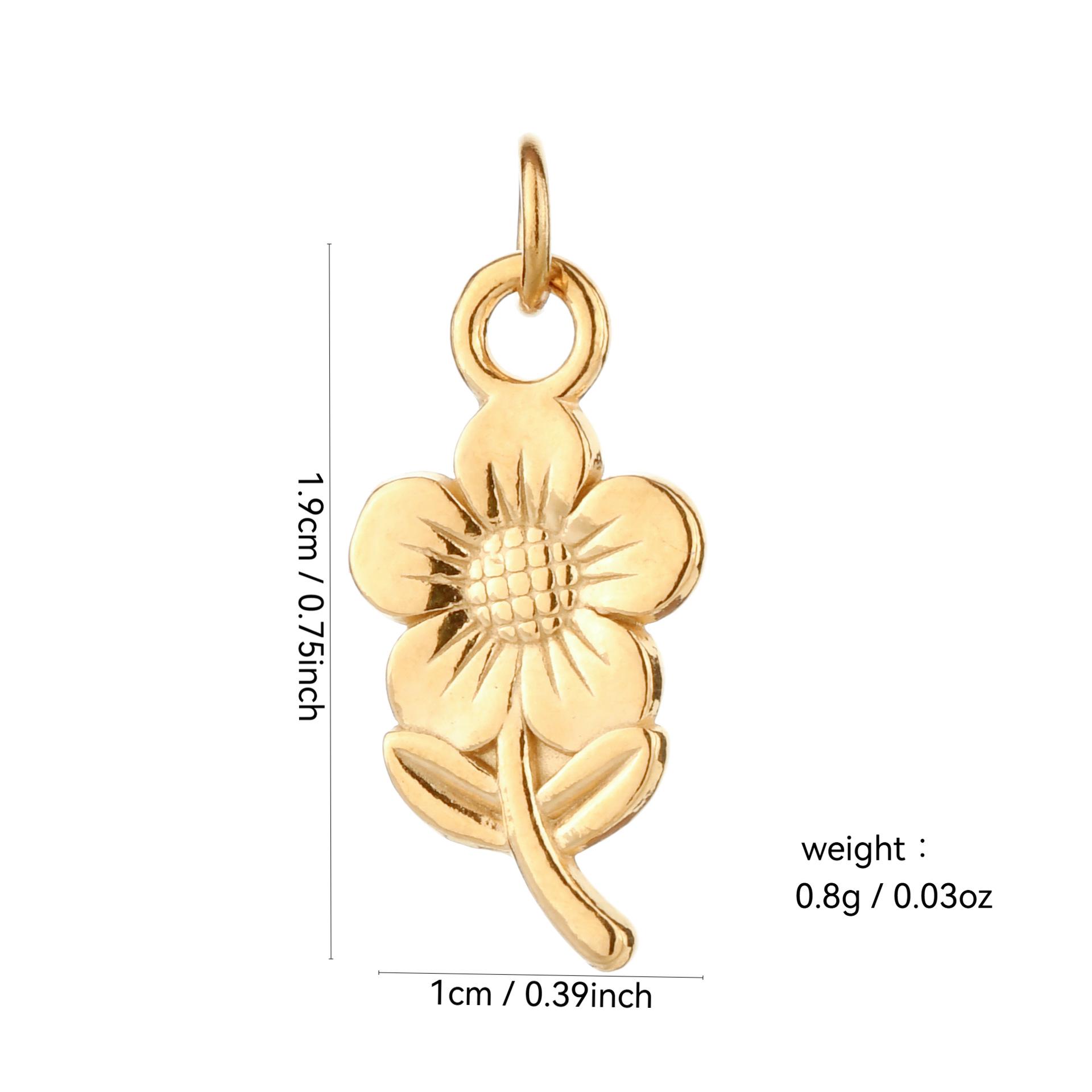 Peace Dove Donut Pendant Necklace - Stainless Steel Butterfly Flower Charm