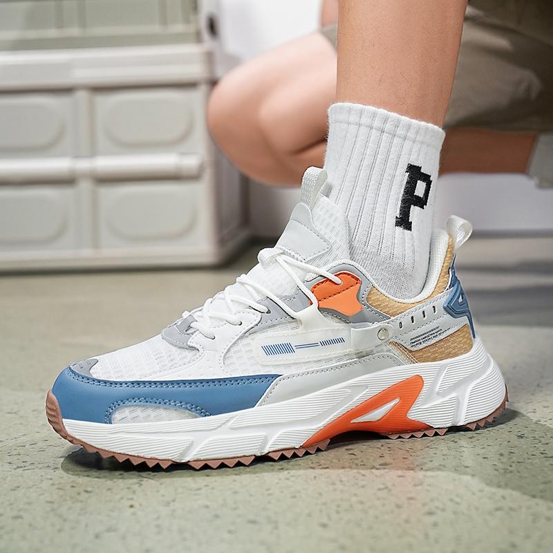 Fashion Fashion Men Running Shoes 2025 New Casual Mesh Breathable Lace-Up Sport Shoes Male Fashion Lightweight Non-Slip Walking Shoe