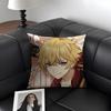 Thoma Genshin Impact Cute Cushion Cover Natural Linen Organic Fabric Double-Sided Printing Sofa Home Decor Gift Pillow Case