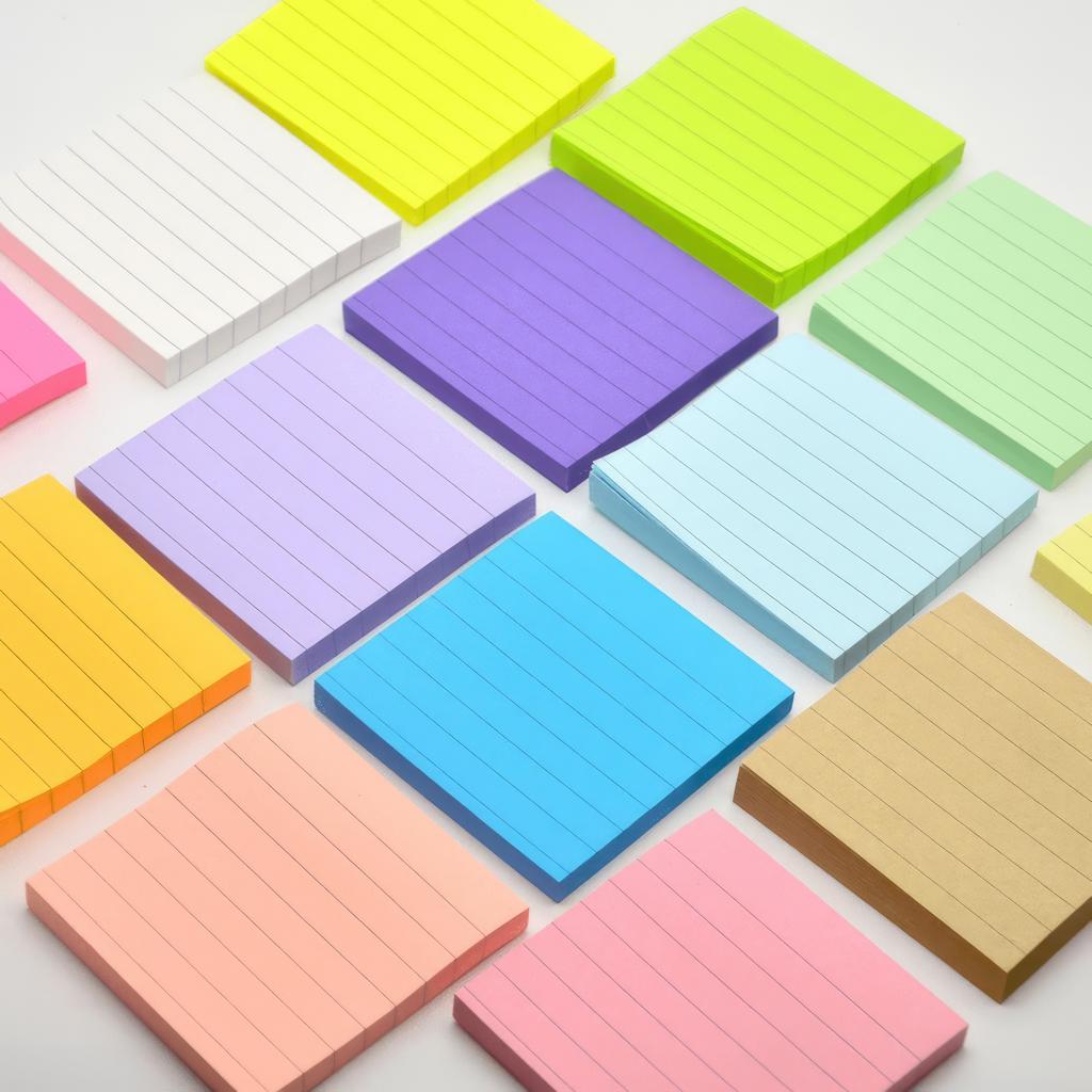 200 Horizontal Sticky Notes, Easy To Stick, Macaron Color Scheme, Suitable for Office, School, and Home Organization