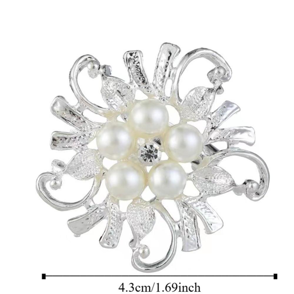 Metal Flower Brooch for Women Versatile Pearl Brooch Jewelry Brooches  Party Clothing Accessories