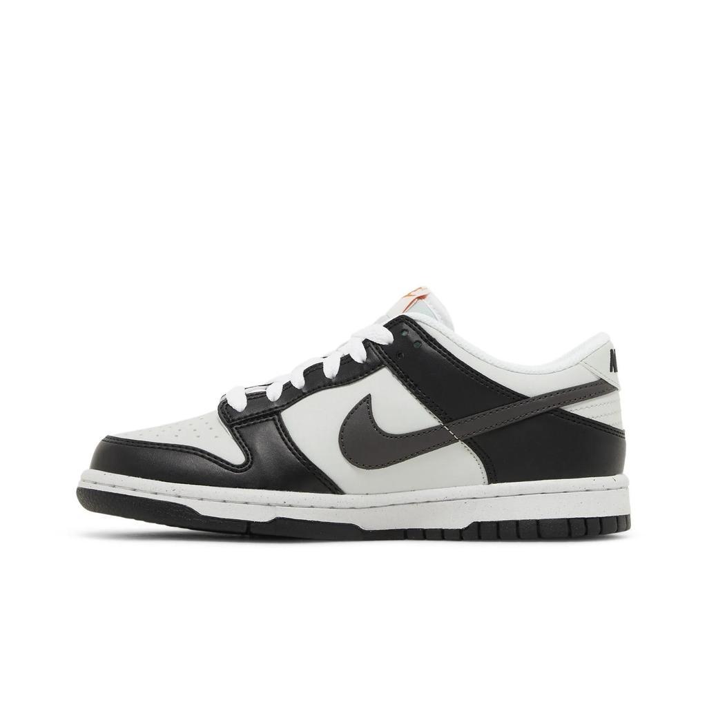 Nike Dunk Low Grade School 'Black Bright Mandarin' (Unisex) Black / Light Silver / Bright Mandarin / Medium Ash Kids' Skateboarding Shoes