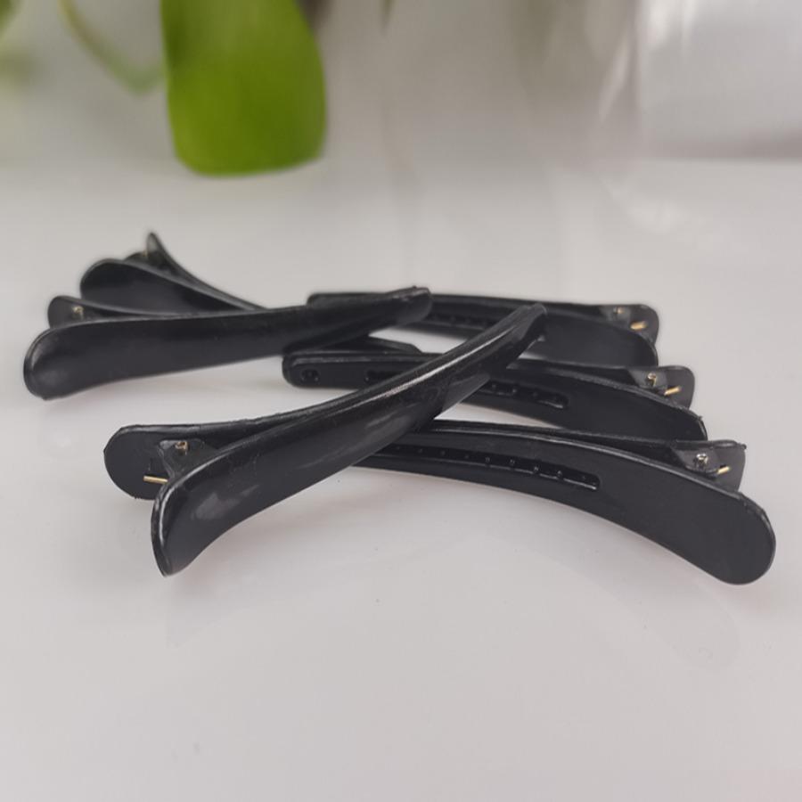 6pcs Black Matte Duckbill Clip - Vintage Salon Style Hair Accessories for All Hairstyles, Hairdresser Supplies