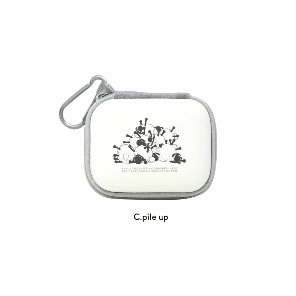Grand Cinq Shaun the Sheep Gadget Pouch SS, Compact, Hard Storage Pouch for Accessories, Perfect for Travel and Business Trips