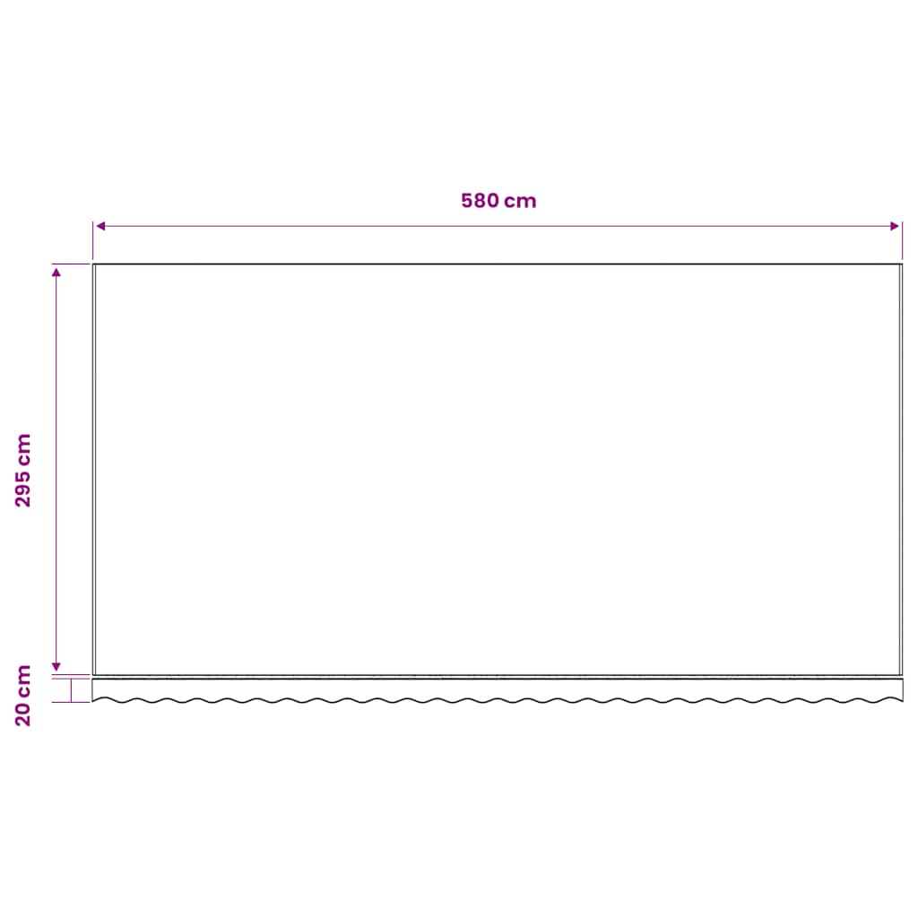 vidaXL Ersatzstoff für Markise Gelb und Weiß 580x295 cm Polyester
