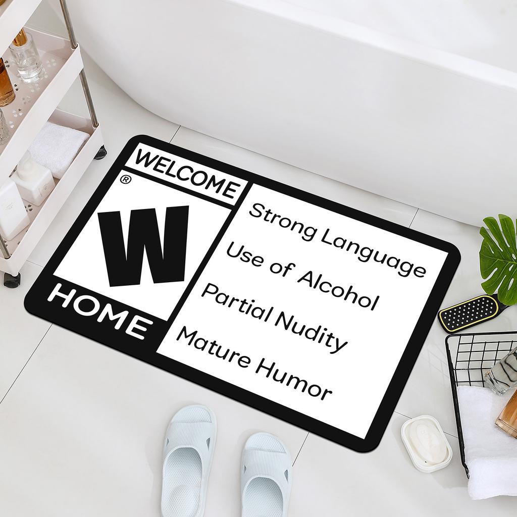 Interesting Phrase Door Mat Is Non Slip Machine Washable Suitable Both Indoor Outdoor Entrances Floor Mat Is Suitable Living
