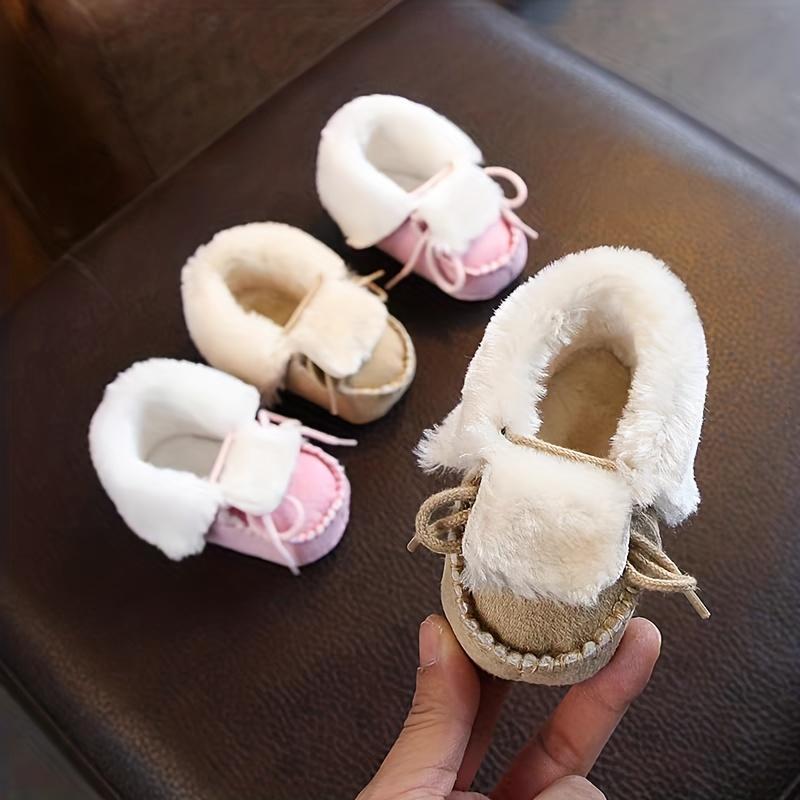 New Winter Baby Boots for Kids with Warm Soles, Infant Toddler Walking Shoes