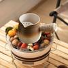 Ceramic Teapot Tea Infuser 700ml Maker with Anti Scald Handle for Hiking Camping Hotel Picnic