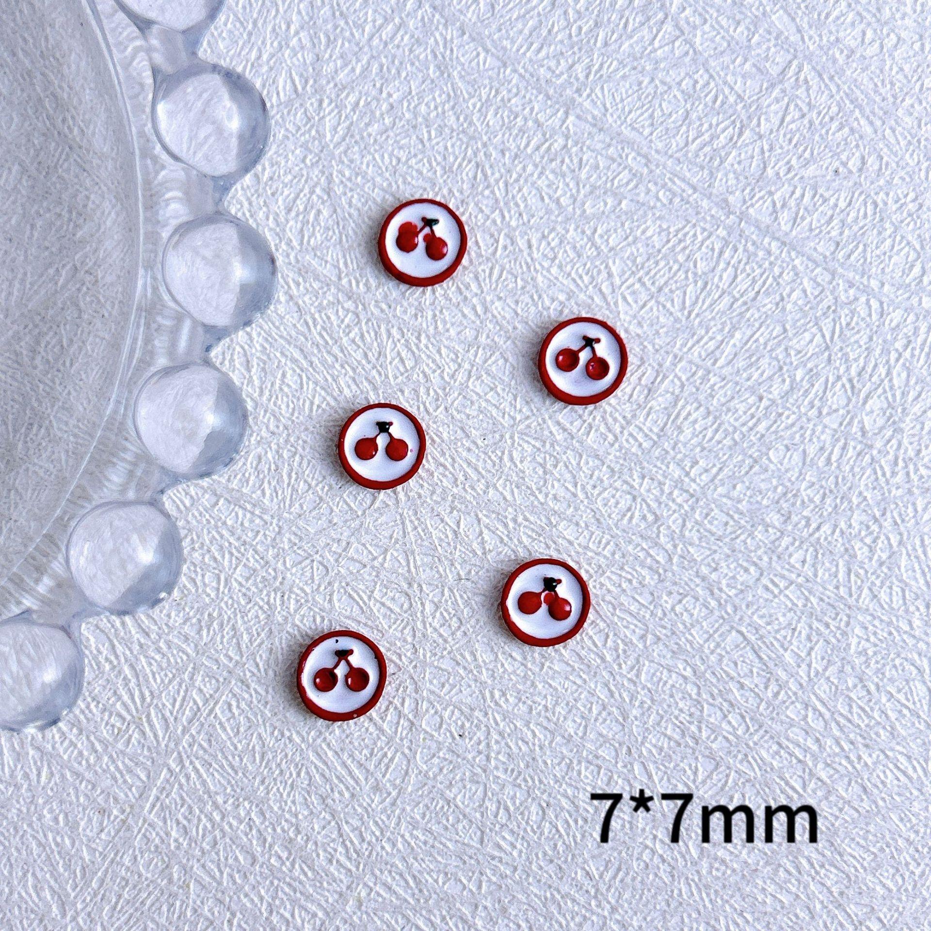 Новая Хит-продаж Красная Серия из Сплава Новогодний Цветок Сердце Аксессуары для Маникюра Ручной Работы DIY Носимые Заколка для Ногтей Волос вишня