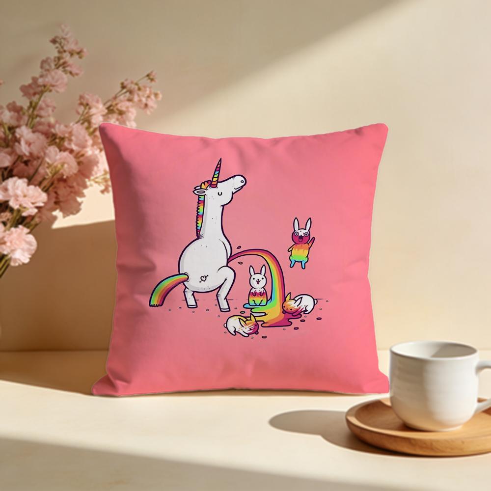 Enchanted Magical Unicorn Cushion Cover Soft Pillow Cases for Home Bedroom Living Room Sofa