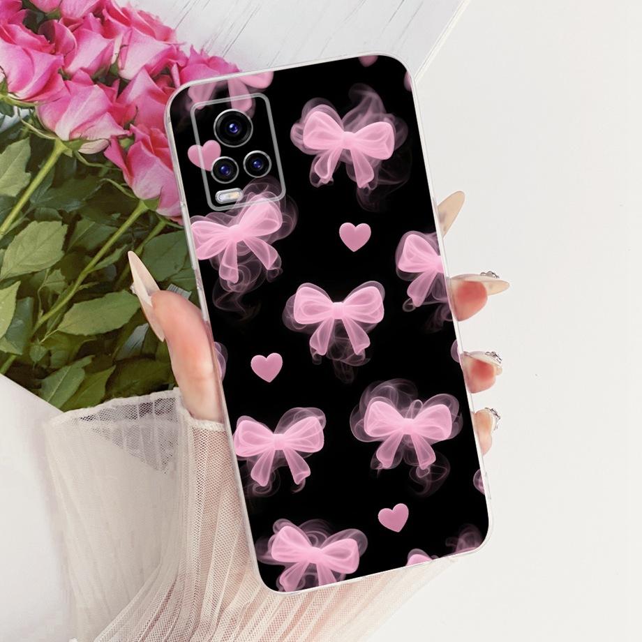 For Vivo V20 SE V2022 Vivo Y70 VivoV20 V2025 Phone Case Luxury Flower Butterfly Cartoon Bow Pattern Back Cover Soft TPU Silicone