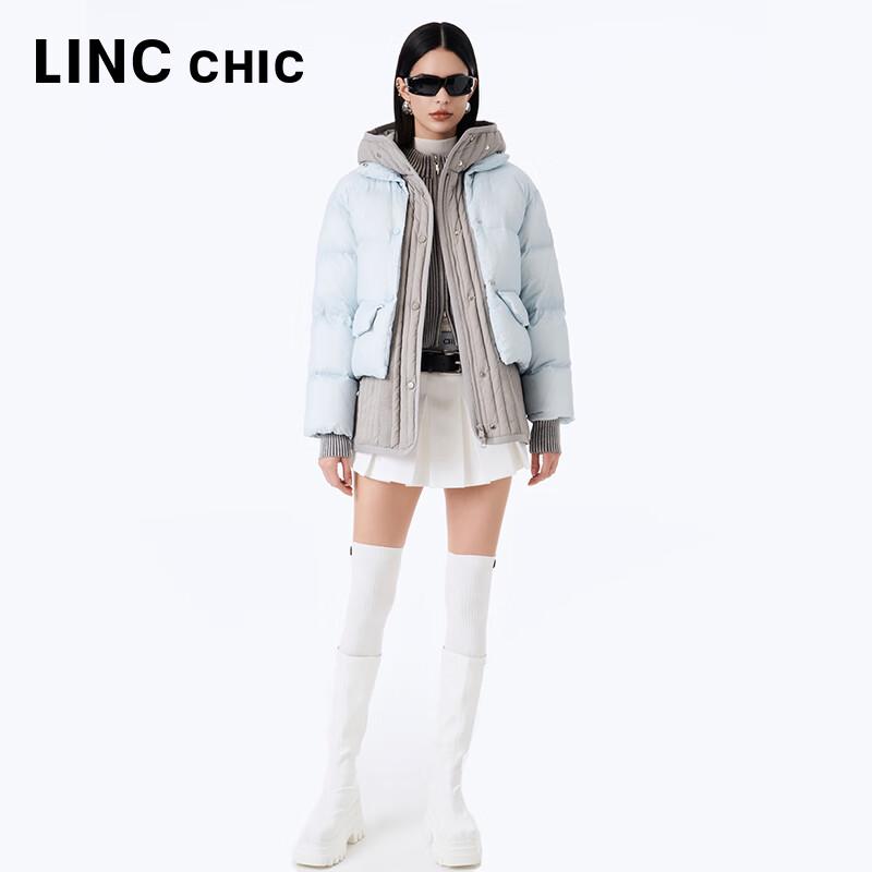 Jinyujie Women's 90% Goose Down Short Puffer Jacket