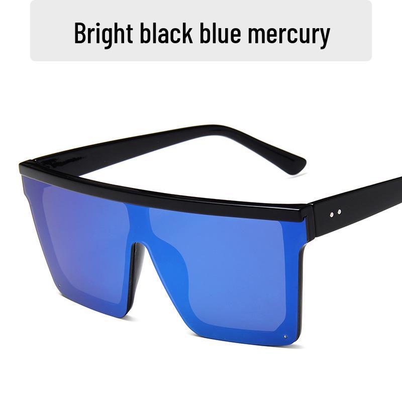 Trendy Large Frame One-Piece Sunglasses in Elephant Grey for Men and Women - Stylish Outdoor Beach Travel Shades