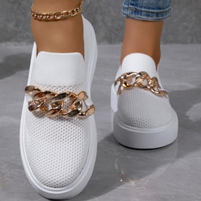 Novos tênis de grife de zíper de metal de luxo femininos para mulheres primavera elegante boca rasa caminhadas ao ar livre sapatos vulcanizados