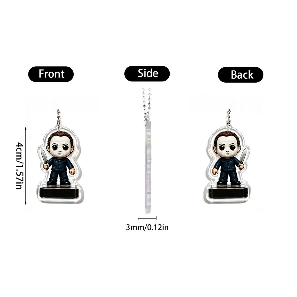 Acrylic Charm, -Pack 2D Assorted Pendants for Bags, Backpacks, Keychains and Phones