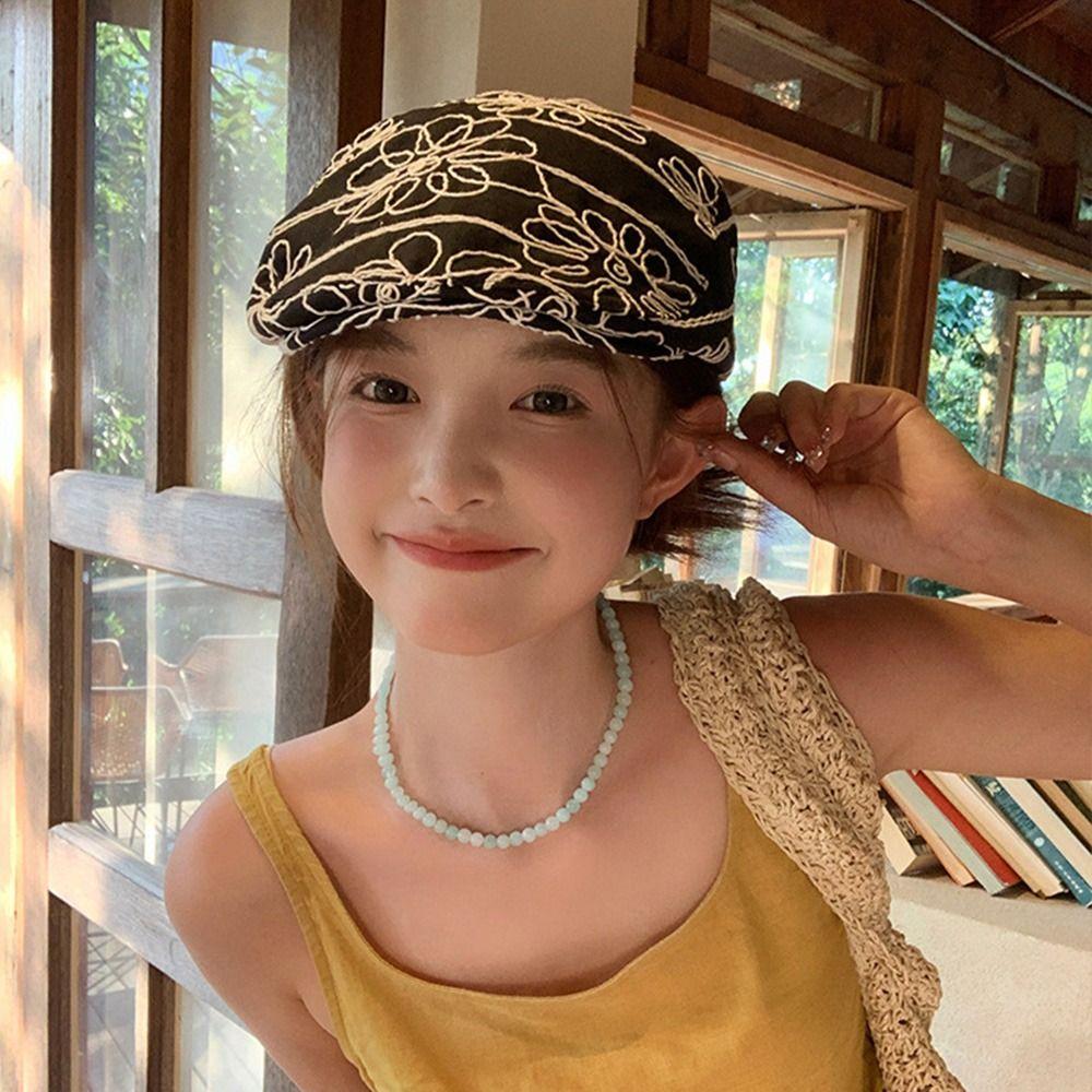 Y2k Vintage Painter Hats Sun-protective Retro Newsboy Caps Fashion Spicy Girls Berets  Ladies