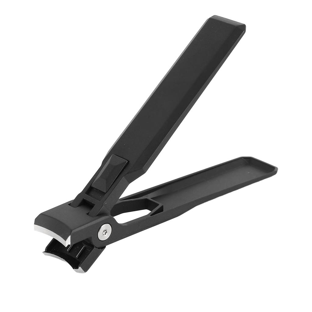 Nail Clipper with File Black Ultra Thin Stainless Steel Large Flat Toenail Clipper for Fingernail To