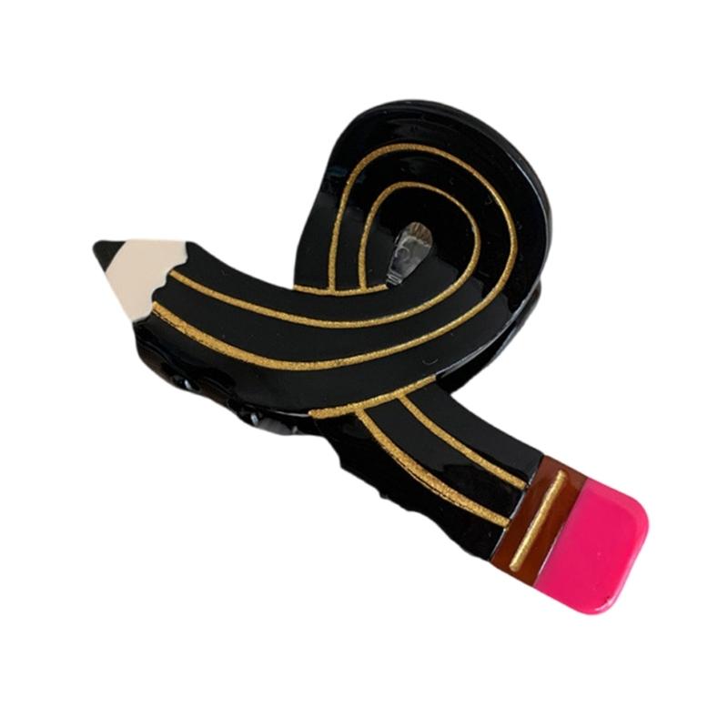 Elegant Pencil Hair Claw for Women Girl Creative Shape Claw Clip Hair Grip Ponytail Holder Back To School Hair Decors