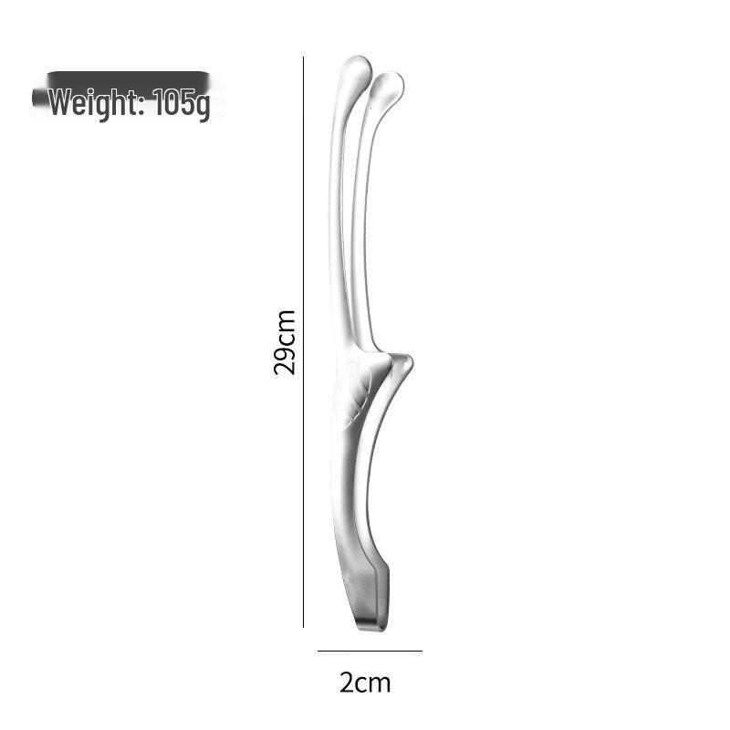 Korean 304 Stainless Steel Round Head Food Tongs (2-Pack) 12 inch