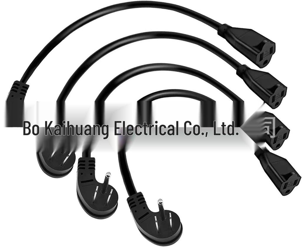 American Standard 5-15P to 5-15P 12AWG Flame Retardant Extension Cord 0.5M-0.6M Pure Copper