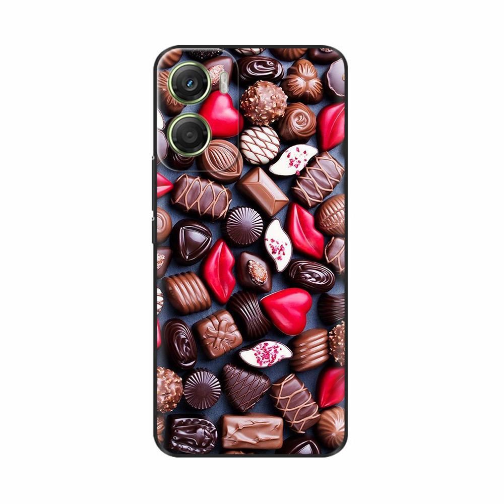 For Motorola Moto G06 4G Case Hot Flowers Painted Soft Black Silicone Phone Cases Bumper For Motorola Moto G06 4G Protect Cover