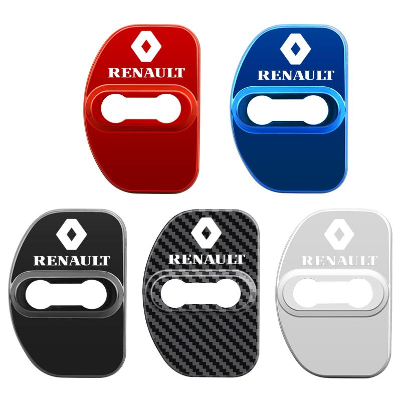 Hub Caps Car Styling Door Lock Cover Emblems Case For Renault koleos duster megane 2 logan clio Kadjar Car Door Protective Decor